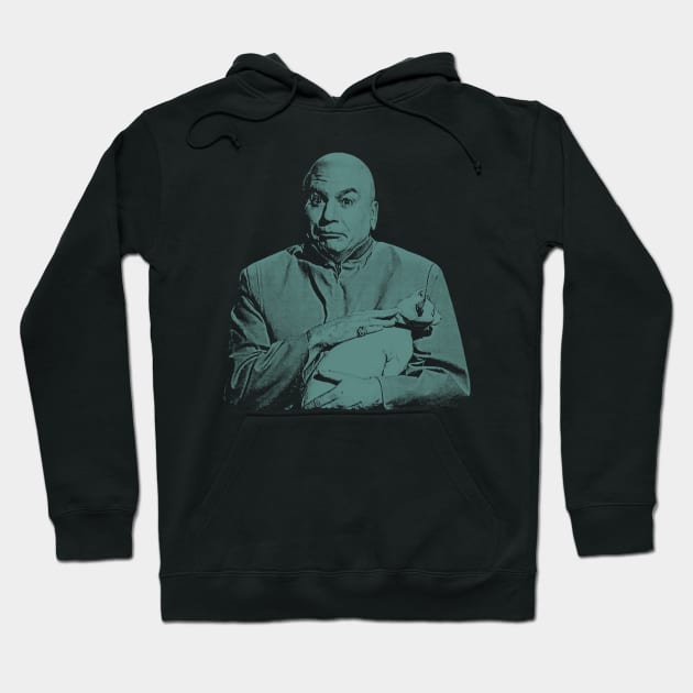 Dr Evil With Cat // 90s Aesthetic Design Hoodie by Knockbackhaunt